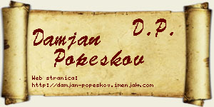 Damjan Popeskov vizit kartica
